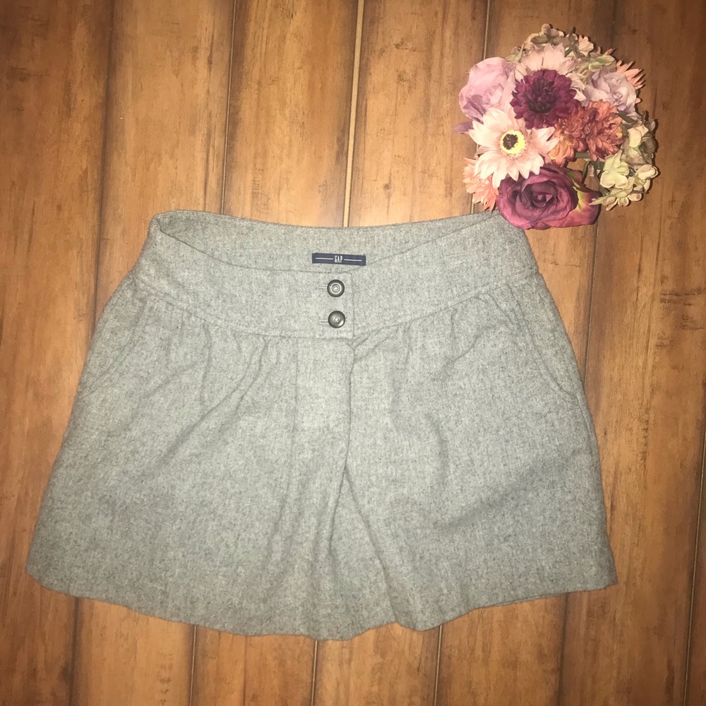 Gap Gray Wool Blend Mini Skirt